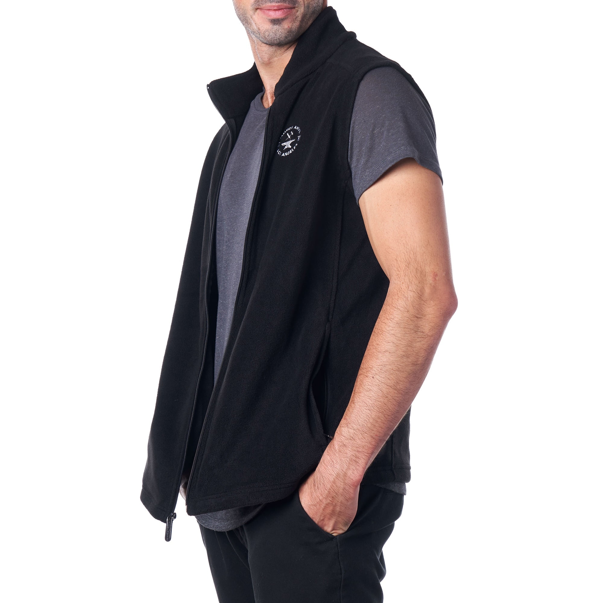 mens sleeveless fleece jacket