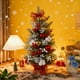 thumbnail image 4 of Decoraciones navideñas, adornos navideños, regalos de Navidad, mini árbol de Navidad nevado, mini árboles, 4 of 9