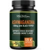 Ashwagandha Capsules 1300mg for Stress Relief Support, Organic Ashwagandha Supplements, 120 Ct