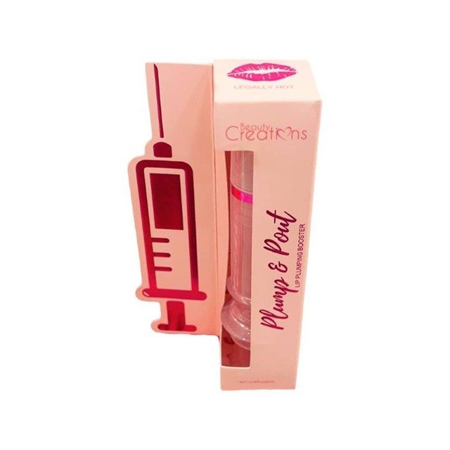 Brillo labial Beauty Creations Plump & pout legally hot fuchsia con vitamina e de 6ml