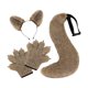 thumbnail image 1 of Conjunto de orejas y cola Yuyangstore accesorios de cosplay Marrón claro, 1 of 8