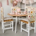 thumbnail image 3 of Botanical Floral Chair Back Covers, Removable Chair Covers for Dining Chairs Set of 6, Washable Chairs Slipcovers Back Seat Protector for Wedding Party 19"x20", 3 of 9