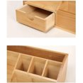 thumbnail image 3 of Caja de almacenamiento de madera de bambú para escritorio, caja de almacenamiento de cosméticos para el hogar y la oficina, 3 of 5