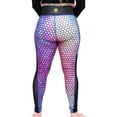 thumbnail image 3 of Women's Pastel Mermaid Ankle Length Legging with No Roll Tummy Tucking Waistband and Pocket by Astrid Underground, 3 of 4