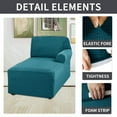 thumbnail image 6 of BH-JJSMGS Jacquard Chaise Lounge Cover,Modern Polar Fleece sectional Sofa slipcover,Stretch Left/Right Armchair Cover for loveseat L Shaped Sofa, 6 of 8
