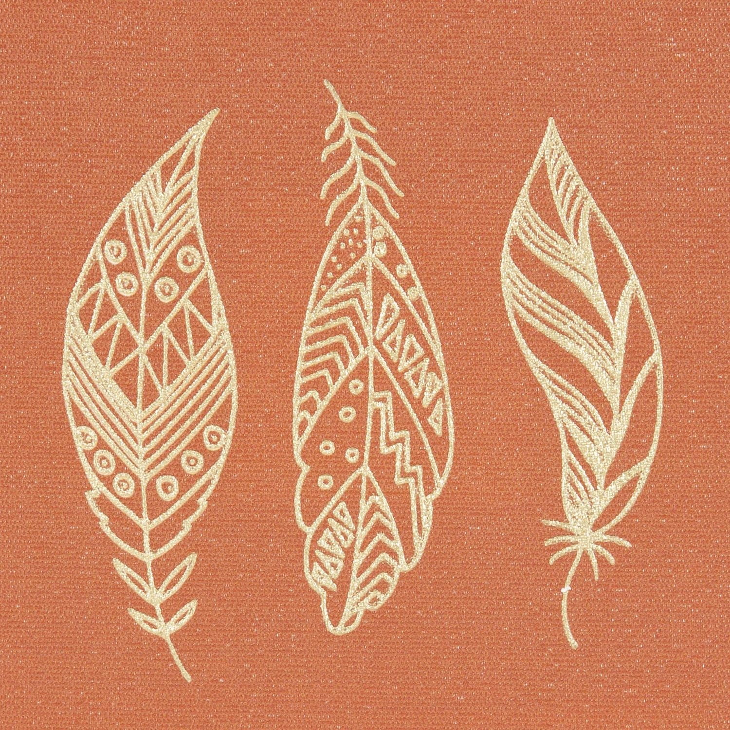 Feathers Embellished Canvas, 6in W x 6in H