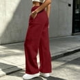 thumbnail image 5 of Jovrlynd Womens Cargo Sweatpants 2026 Elastic High Waist Wide Leg Sweat Pants with Multi Pockets, S-2XL, 5 of 7