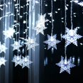 thumbnail image 4 of Guirnalda de luces LED con forma de copo de nieve para decoración navideña, 8 modos, enchufe europeo, para jardín, Año Nuevo 2025, 4 of 5