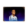 thumbnail image 1 of Kylian Mbappé Cartel Metálico, Decoración de Pared de Cartel Metálico Personalizado para Regalos de Fans, Amigos, Familia y Amantes 20*30cm, 1 of 6