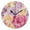 Black, variant on Blooming Roses Round Wall Clock Silent Analog Battery Operated Black Pointer Home Decor 9.84" Diameter
