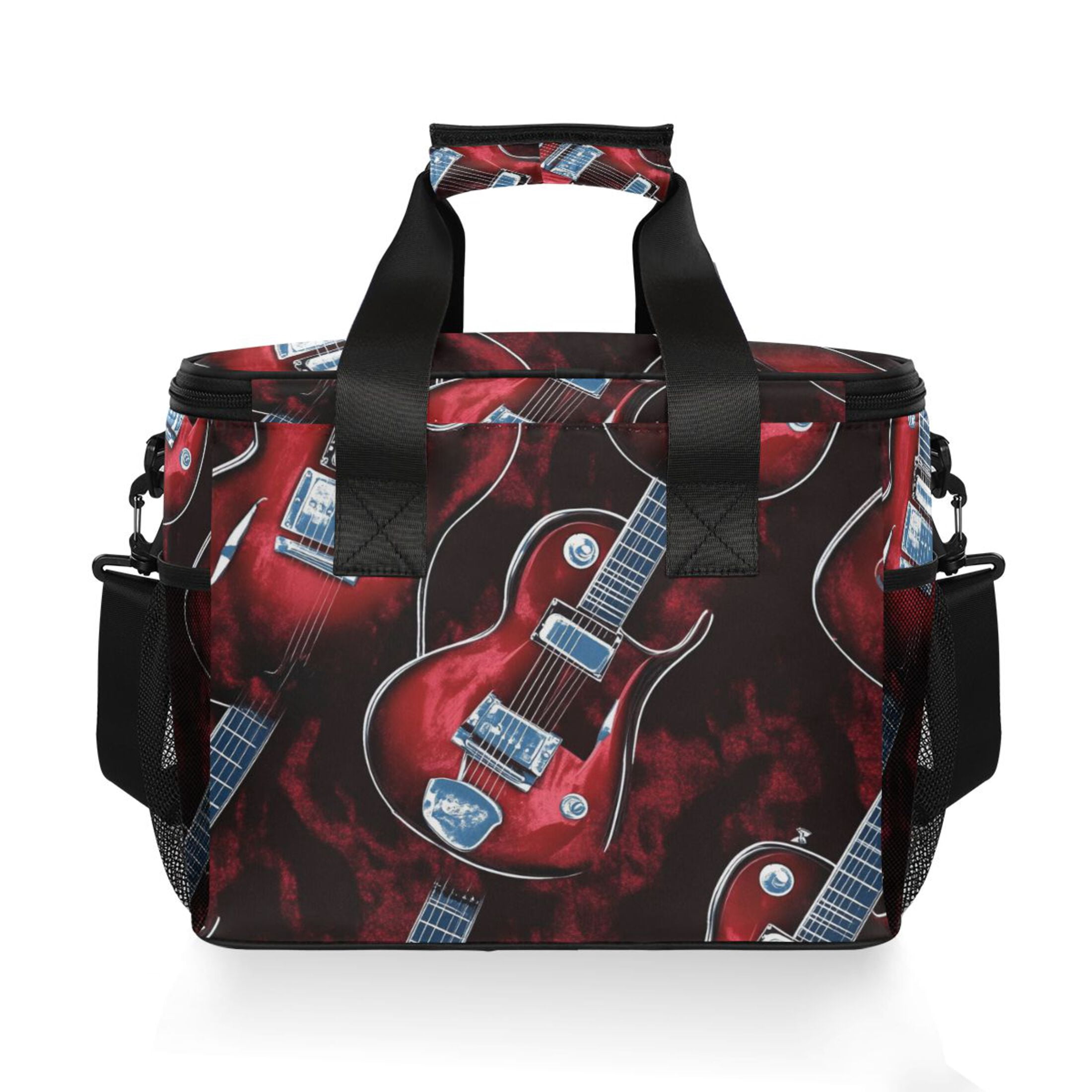 Red Guitars Insulated Lunch Bag 15L Cooler Box for Women Men Work Camping Beach Travel