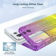 thumbnail image 2 of Samsung Galaxy S21 Plus 5G Case, Rosebono Hybrid Bling Glitter Sparkle Gold Purple Gradient Transparent Fashion Cute Colorful TPU Skin Cover Case for Samsung Galaxy S21 Plus 5G, 2 of 4