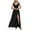 Black, variant on Lolmot Long Dresses for Women Sleeveless V-Neck Prom Dresses Waist Retraction Regular Fit Playful Sundress Split Maxi Dresses Formal Dress