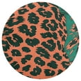 thumbnail image 3 of Leopard Print Pattern Round Small Area Rug, Print Non Slip Washable Floor Mat, Soft Throw Rug for Living Room, Powder Room Entryway, Bathroom, Bedside, 3 of 6