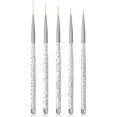 thumbnail image 1 of Nail Art Brushes, 5 pcs Detail Nail Brushes, Nail Art Liner Brushes, Nail Art Design Paint Brush for DIY, 1 of 5