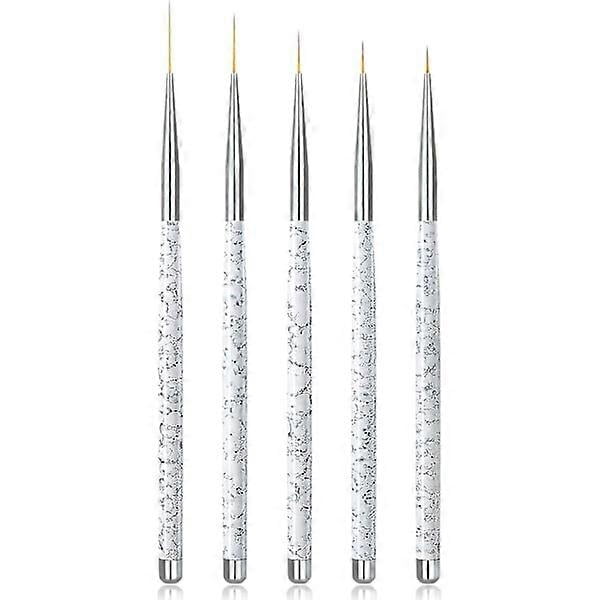 Nail Art Brushes, 5 pcs Detail Nail Brushes, Nail Art Liner Brushes, Nail Art Design Paint Brush for DIY