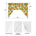 thumbnail image 5 of Green Orange Swag Valances for Windows, Small Curtains Drapes, Summer Botanical Leaves Watercolor Kitchen Window Curtains Over Sink Rod Pocket Window Treatment Valance for Bedroom/Bathroom 56"x36", 5 of 5