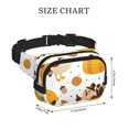 thumbnail image 4 of Zufioo Happy Thanksgiving Print Square Double Layer Waist Bag, Durable & Stylish Fanny Pack with Zippered Pockets and Adjustable Strap for Outdoor & Daily, 4 of 9