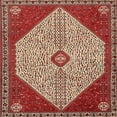 thumbnail image 1 of Ahgly Company Indoor Square Traditional Red Persian Area Rugs, 4' Square, 1 of 6