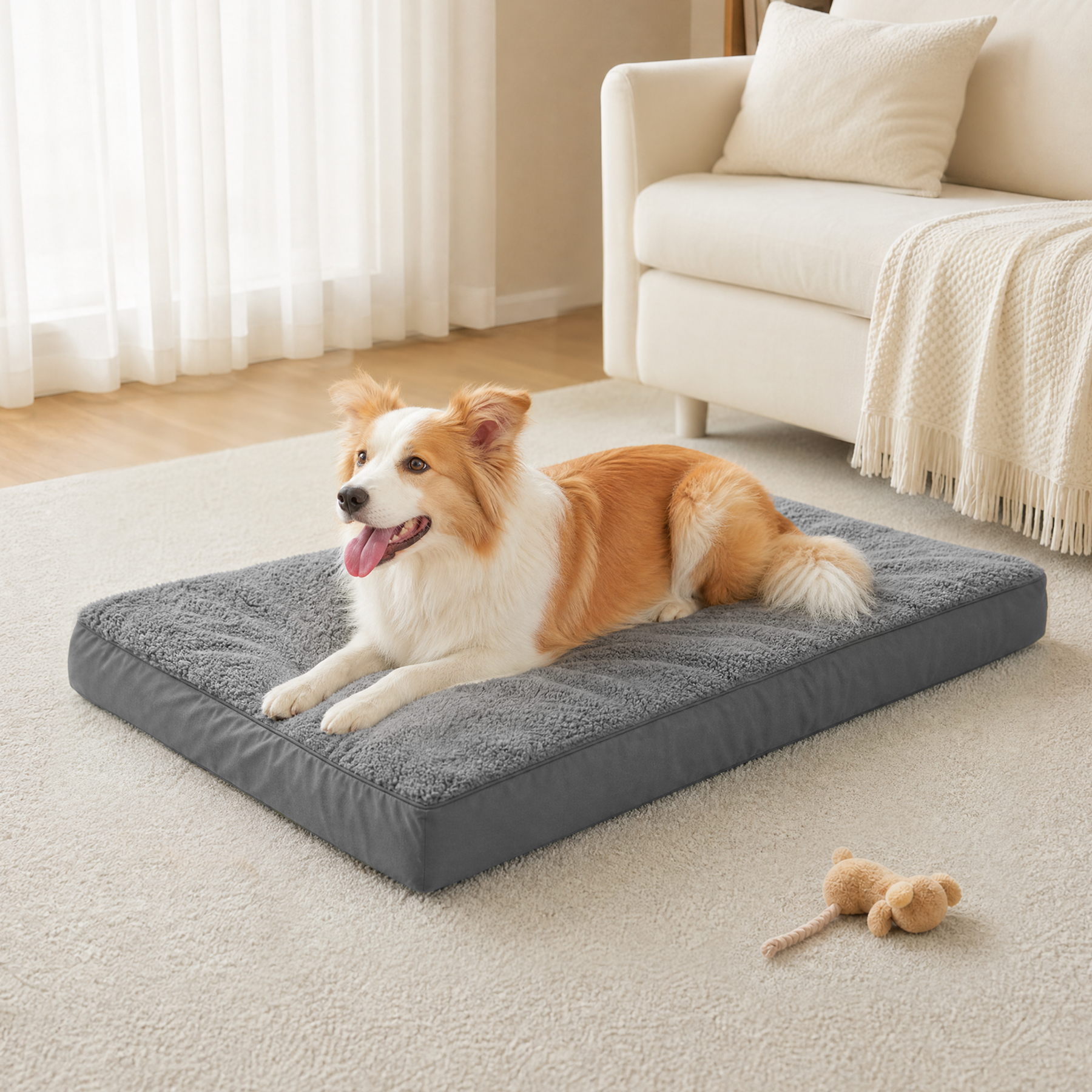 KSIIA Orthopedic Dog Bed with Egg-Crate Foam, Large photo 2
