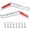 Silver, variant on Carbon Steel Angled Spring Loaded Mud Flap Hanger Bracket Mudflap Holder Set with Conspicuity Tape, 30" Length Rear Bar for Semi Trucks, 1-1/8" 2" 2.5" Bolt Spacing Mud with Reflective Tapes