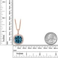 thumbnail image 6 of Gem Stone King 18K Rose Gold Plated Silver Pendant with Chain Topaz Moissanite (14.25 Cttw), 6 of 6
