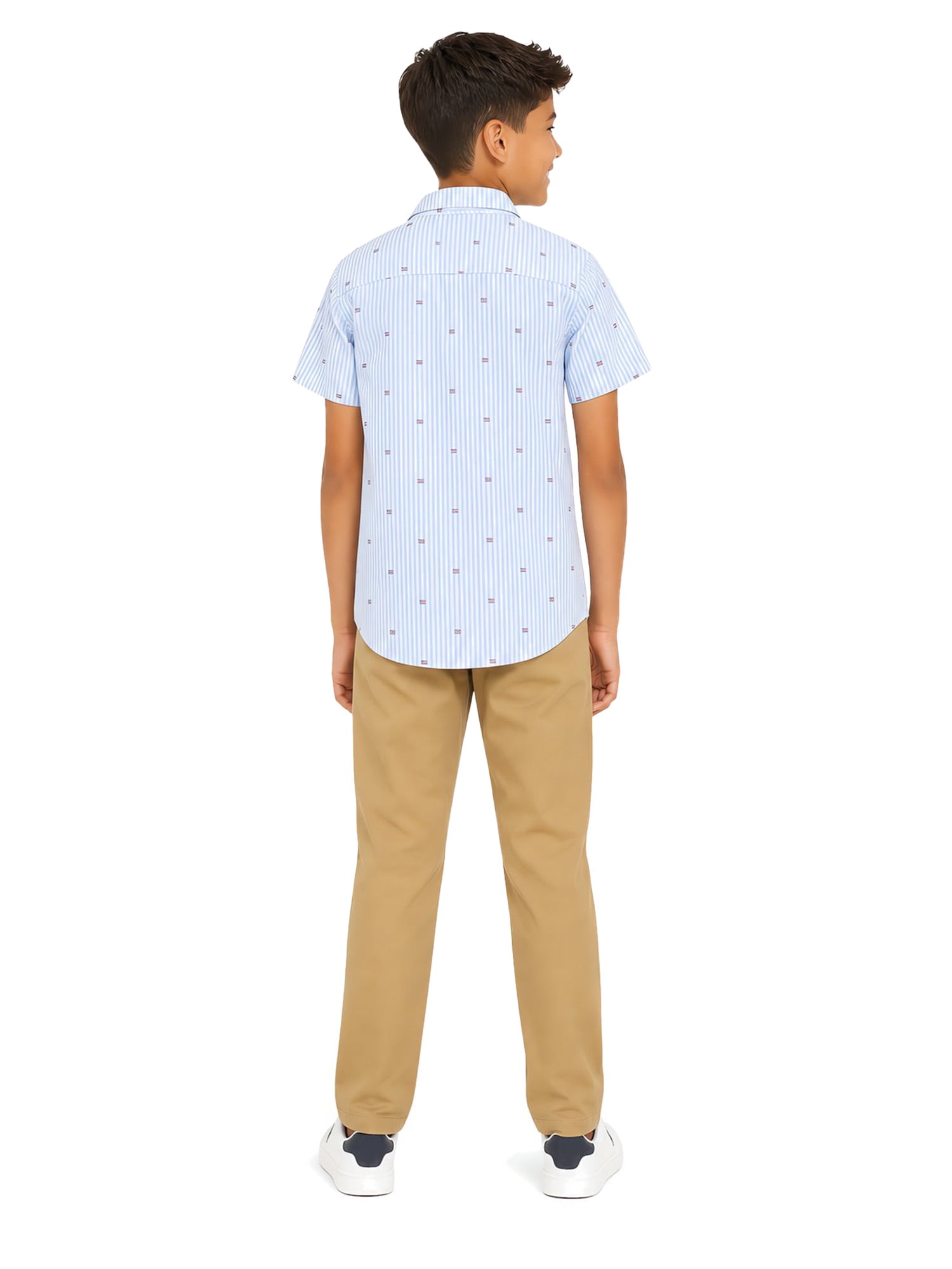 U.S. Polo Assn. Short Sleeve Button-Up Shirt for Boys, Size 4-18