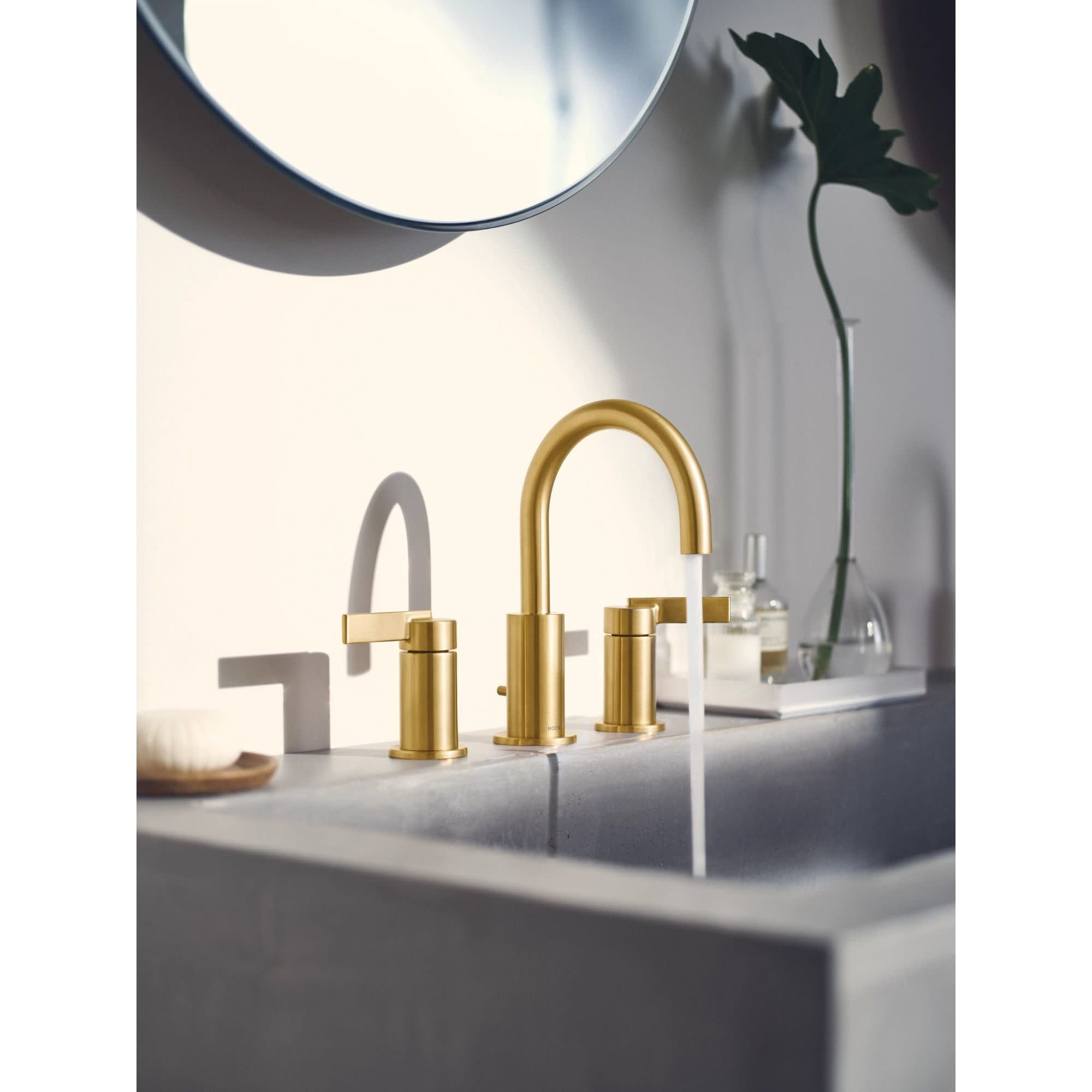 Moen T6222 Brass Brushed Gold 5 in Bathroom Faucet