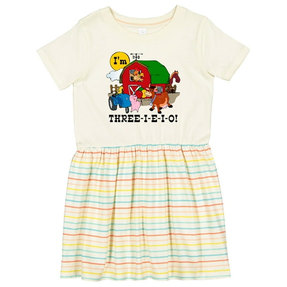 Inktastic Three-i-e-i-o Girls Toddler Dress