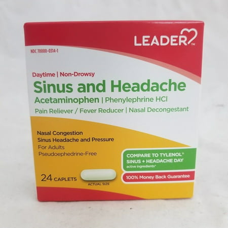 Leader Daytime Adult Sinus and Headache Caplets