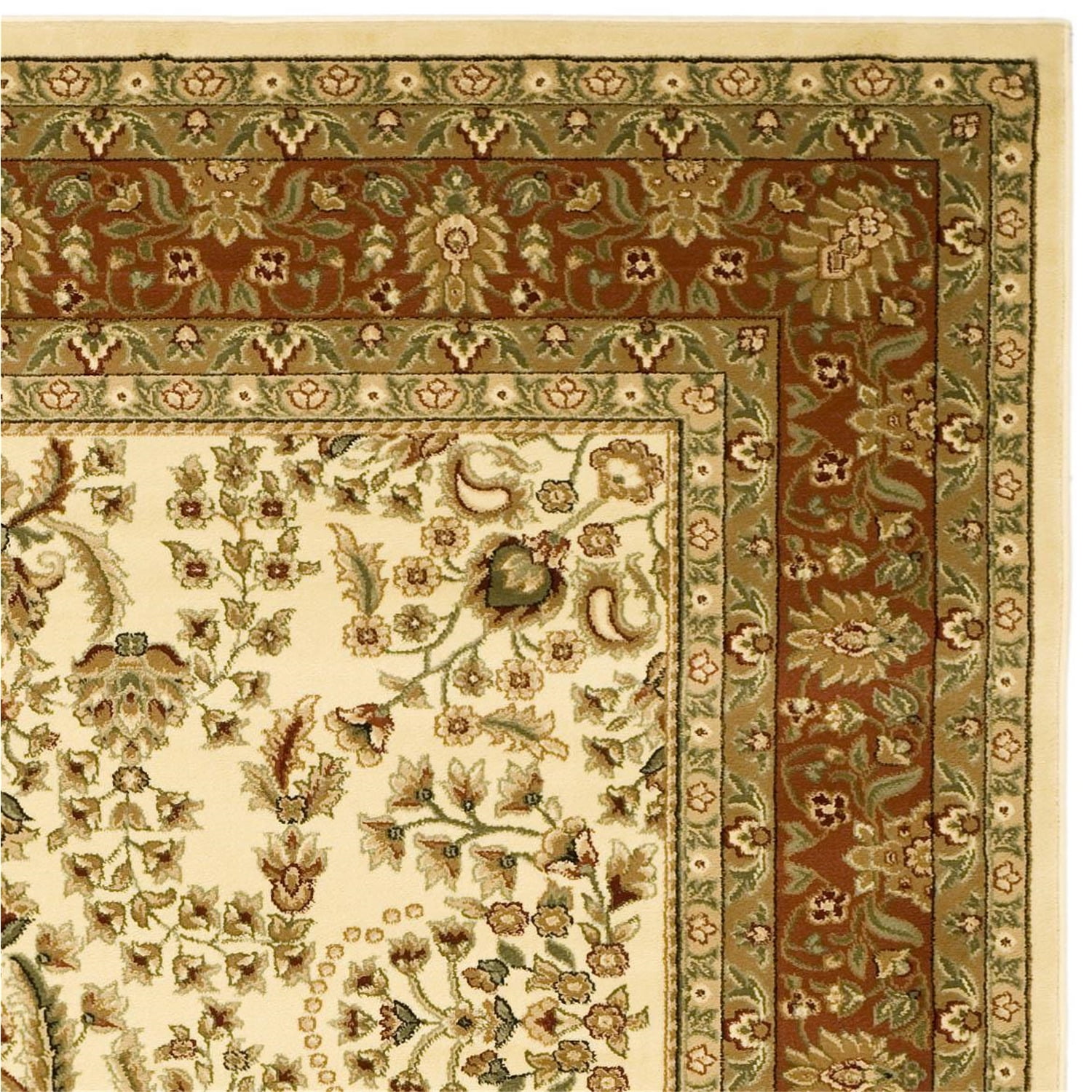 SAFAVIEH Lyndhurst Elizabeth Traditional Floral Area Rug, Grey/Beige, 4' x 6'
