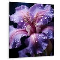 thumbnail image 2 of Designart "violet Majestic Iris Black I" Floral Metal Wall Art, 2 of 5