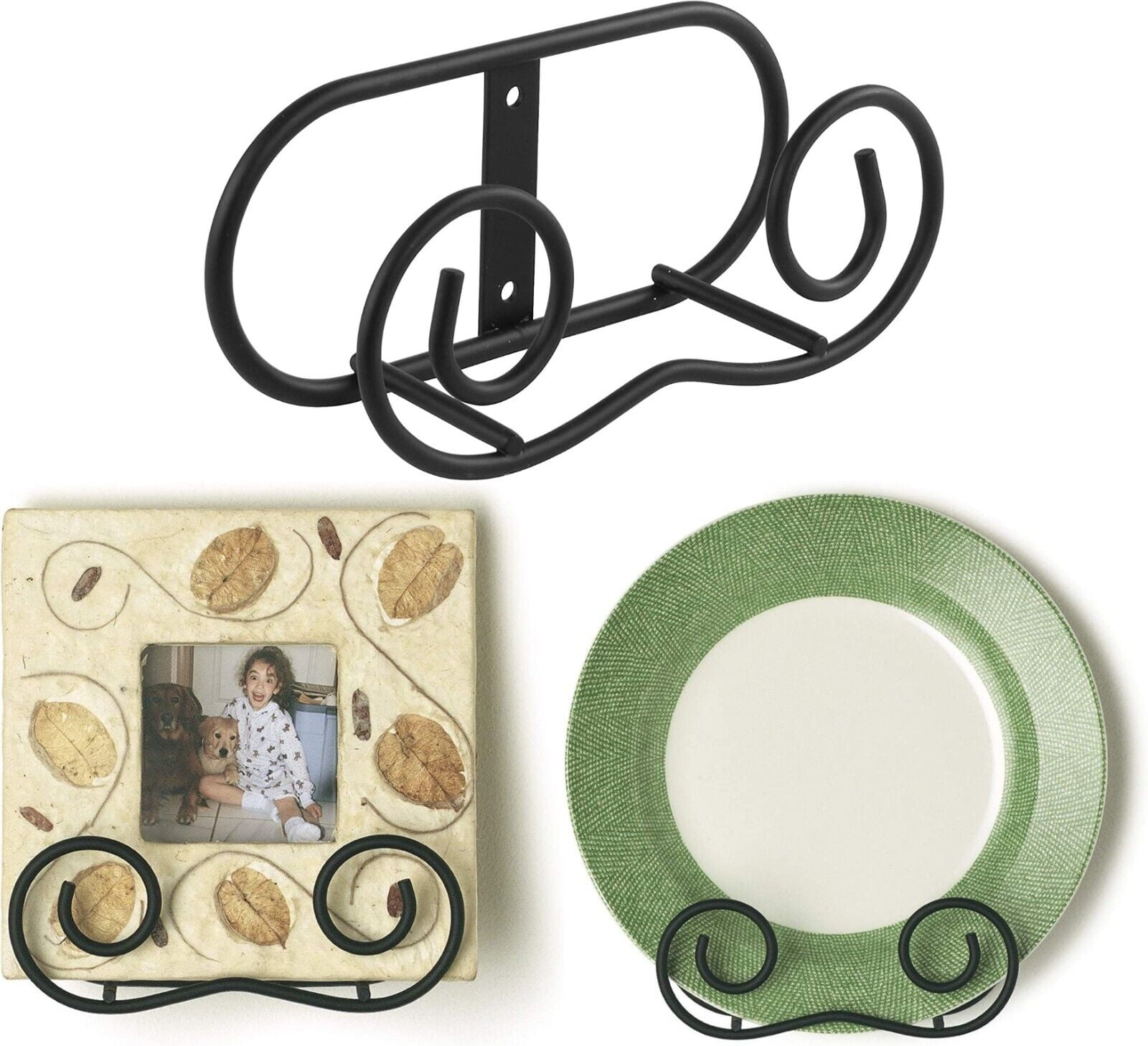 Spectrum Diversified Horizontal Plate Rack, Black