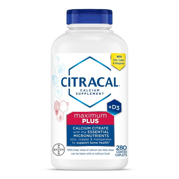 Citracal Maximum Plus, Calcium Citrate +Vitamin D3 Supplement Tablets, 280 ct.
