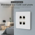 thumbnail image 3 of Jack Wall Plate, Cat 6 PlacA de Pared Ethernet Material ABS Duradero 4 Puerto para Cat5 Cat5e, 3 of 7