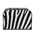 thumbnail image 2 of Honeii Zebra Print 4 slice Toaster Cover, Two Slice Toaster Dust-proof Cover For Kitchen Small Appliance and Fingerprint Protection, 2 of 7