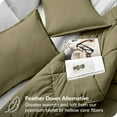thumbnail image 3 of Bare Home Goose Down Alternative Comforter Set - 3 Piece Set - All Seasons - Full/Double, Olive, 3 of 7