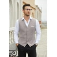 thumbnail image 2 of COOFANDY Men's Suit Vest Slim Fit Business Formal Waistcoat Casual Dress Vest, 2 of 6