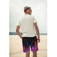 thumbnail image 2 of JASGARDE Men's Swim Trunks Hawaii Series Pattern Fashionable Sports Beach Shorts with Pockets Size S-3XL, 2 of 5