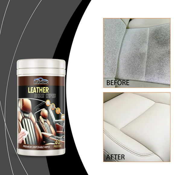 TopLLC Car Care & Cleaning Car Leather Cleaning Wipes Oil Film Removal Stain Removal Stain Removal Cleaning Degreasing Leather Cleaning Wipes 5ml Leather wipes