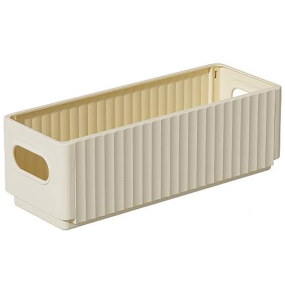 Happon 1 Pack Plastic Closet Storage Bins with Handle,Portable Collapsible Clothes Organizer Containers for Closet Shelves for Bathroom Bedroom Pantry Organization