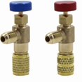 thumbnail image 1 of Valve de Sécurité Liquide Valve de Climatisation - Adaptateur de Valve de Débit Connecteur en Laiton pour Tuyau de Réfrigérant de Débit de Climatisation R410 R22, 2 Pcs, 1 of 5