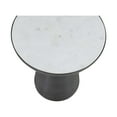 thumbnail image 3 of Jofran Circularity Modern Luxury Marble and Iron 15" Round Pedestal Chairside End Table, 3 of 9
