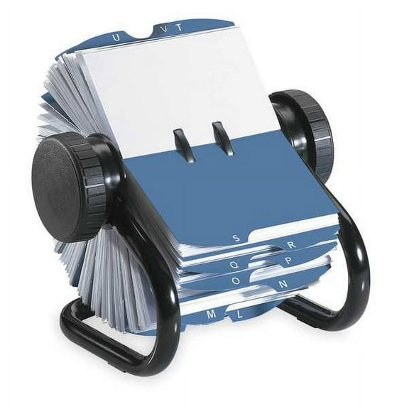 1PACK Rolodex 67236 Rotary Card File, 200 Ct, Metal