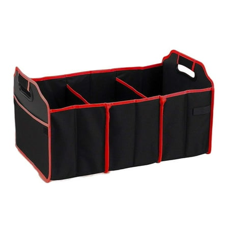 Super Save 3 Compartment Car Trunk Travel Space Saver Organizer Foldable (2 Pack)