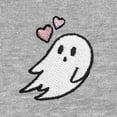 thumbnail image 2 of Dalix Heartly Ghost Short Sleeve Raglan Micro Rib Babe Tee Soft Cute Womens in Ath Htr Black M Medium, 2 of 5