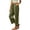 Army Green, variant on Oksale Lightweight Pants for Women Petite Breathable Cozy Elastic Waisted Cotton Linen Pants with Pockets Loose Straight Leg Ankle Summer Pants 2026 Army Green M