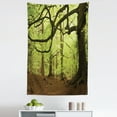 thumbnail image 1 of Forest Tapestry, English Woodland Scene with Sun Rays Though the Trees Mother Nature Theme, Fabric Wall Hanging Decor for Bedroom Living Room Dorm, 5 Sizes, Green Brown, by Ambesonne, 1 of 1