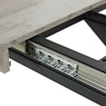 thumbnail image 6 of Miniyam 55"–70.8" Extendable Dining Table for 4–8, Durable MDF Tabletop with Rounded Corners and Heavy-Duty Metal Base, Gray, 6 of 7