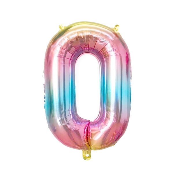 Billuyoard Números Globo Esférico de cumpleaños Suministros para fiestas Decoraciones de boda Adorno maravilloso Artículos para el hogar para Kits de decoración para fiestas rampa de gradiente0 Billuyoard HA053380-01